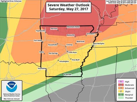 Part of Arkansas faces upgraded risk of severe weather over holiday weekend, forecasters say ...