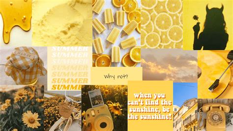 Download A stunning yellow aesthetic collage, perfect for brightening ...