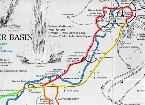 Upper Geyser Basin Map