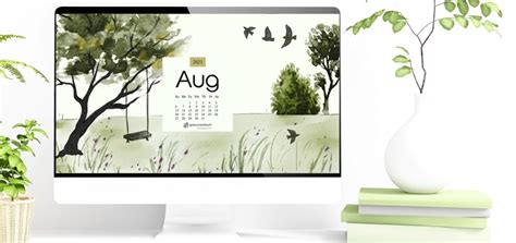 August 2023 Desktop/Mobile Calendar Wallpapers & Printable Planner ...