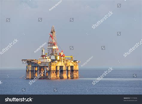 Gas Oil Rig Platform Stock Photo (Edit Now) 71773039