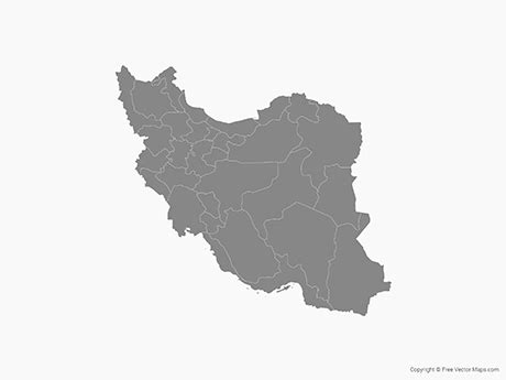 Printable Maps of Iran | Free Vector Maps