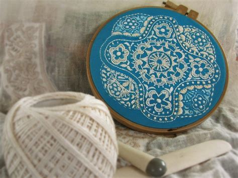 embroidered doily | Diy embroidery, Embroidery hoop art, Embroidery and stitching