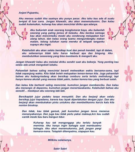 Pacar Tersayang Contoh Surat Cinta Islami Untuk Kekasih – Berbagai Contoh