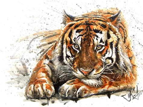 Tiger watercolor painting by Konstantin Kalinin on Dribbble