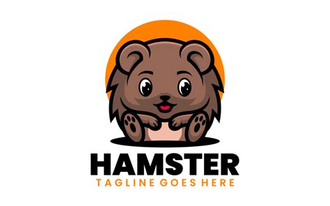 Hamster Mascot Cartoon Logo Design