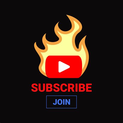 Youtube and fire logo design. Subscribe, join, flat 12186162 Vector Art at Vecteezy