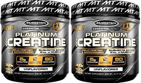 MuscleTech Platinum Creatine Monohydrate Powder, 100% Pure Micronized (2pcs) - Protein Shakes ...