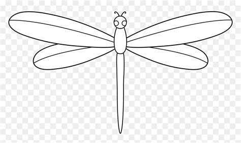 Dragonfly Clipart Dxf - Dragon Fly Black And White Clipart, HD Png ...