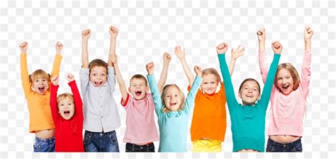 - Children With Hands Up , Png Download - Kids Cheering, Transparent ...