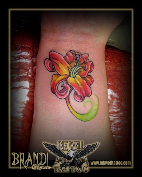 Brandi Egbert (Ink Well Tattoo): Pink and Orange Lily