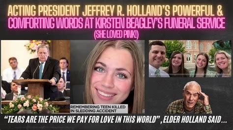 Acting President Jeffrey R. Holland’s Powerful &Comforting Words at ...