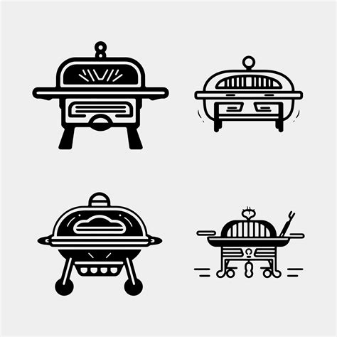 set of BBQ Grill vector isolated on white background 24661071 Vector Art at Vecteezy