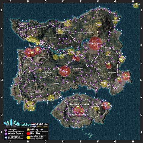 Steam Community :: Guide :: Loot/Vehicle/Boat/Callouts Map (ShatterNL's PUBG Map)