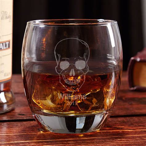 Phantom Skull Personalized Whiskey Glass