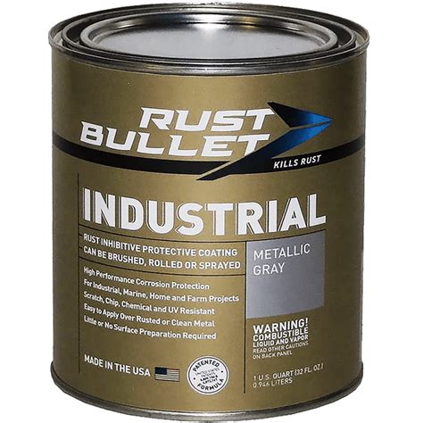 Rust Bullet Industrial - Rust Inhibitor Paint, Industrial Strength Protective Coating - Metallic ...