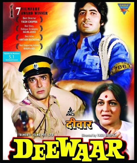 Deewar 1975 Film - Amitabh Bachchan, Shashi Kapoor & Nirupa Roy ...