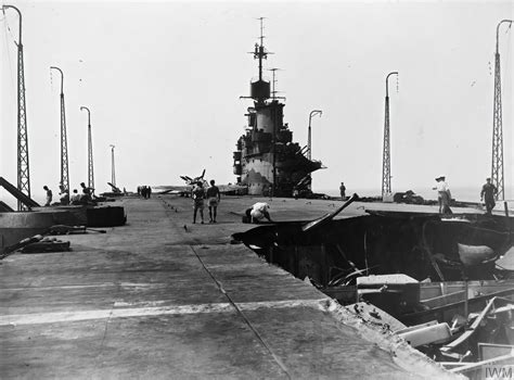 Asisbiz Operation Pedestal bomb damage to HMS Indomitable Aug 1942 IWM ...