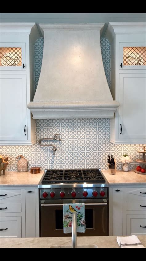 Cement tile backsplash | Cement tile backsplash, Tile backsplash, Kitchen