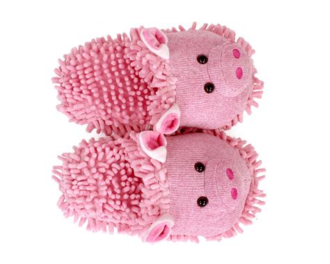 Fuzzy Pig Slippers | Pig Animal Slippers | Women's Pig Slippers