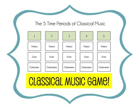 And Here We Go!: Time Periods of Classical Music Song and Game