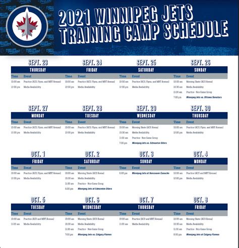 Winnipeg Jets release 2021-22 training camp schedule – Illegal Curve Hockey