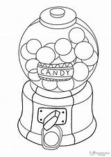 Gumball Machine Printable Coloring Pages sketch template
