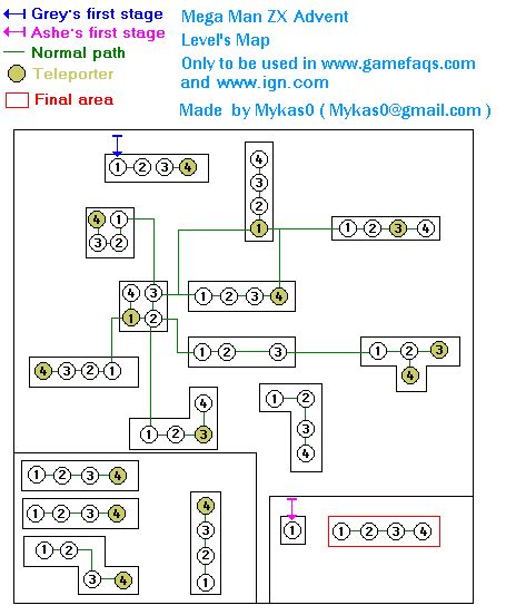 Mega Man ZX Advent - Level's Map