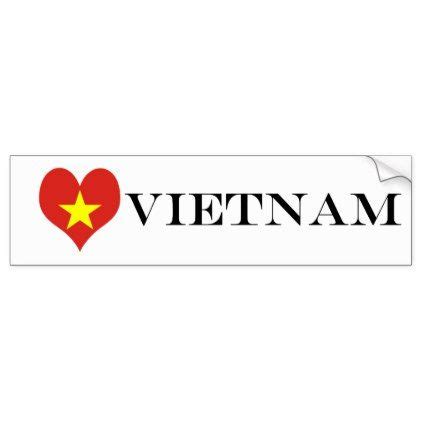 Vietnam flag Vietnamese star Bumper Sticker | Zazzle | Stickers custom ...