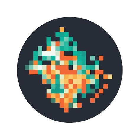 Premium Vector | Circle pixelated logo simple