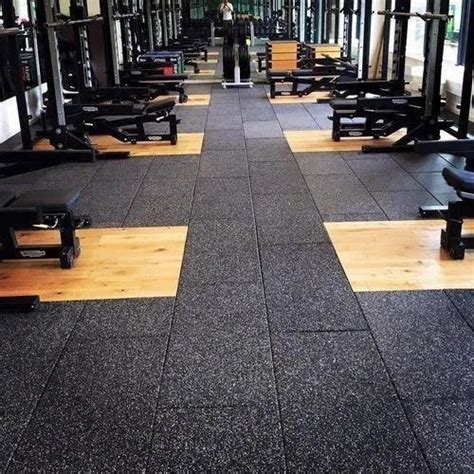 Gym Flooring Tiles - Gym Rubber Tile Flooring Manufacturer from Mumbai