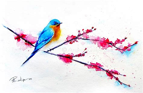 Easy Watercolor Birds at PaintingValley.com | Explore collection of Easy Watercolor Birds