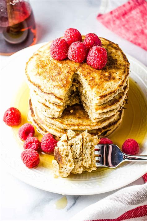 Fluffy Oat Flour Pancakes - Our Happy Mess