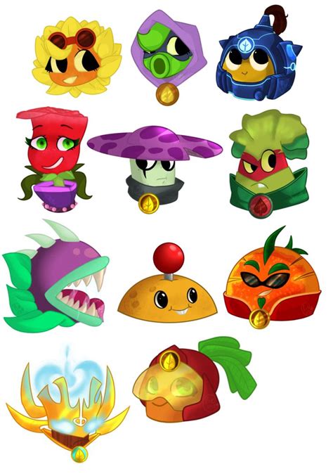 Pvz|plant heroes headshots by gamergirl29235 on DeviantArt | Plants vs ...