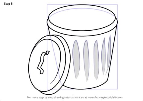 How to Draw Garbage Bin (Everyday Objects) Step by Step ...