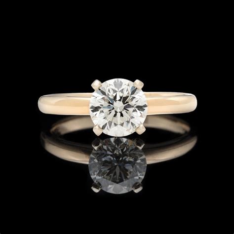 1.28ct Round Brilliant Cut Yellow Gold Solitaire Ring - 66mint Fine ...