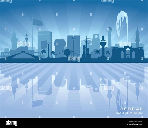 Jeddah Saudi Arabia city skyline vector silhouette illustration Stock Vector Image & Art - Alamy