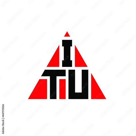 ITU triangle letter logo design with triangle shape. ITU triangle logo design monogram. ITU ...