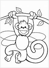 Printable Monkey Coloring Pages sketch template