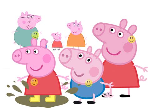 Peppa Pig Family Clipart Background PNG - PNG Play