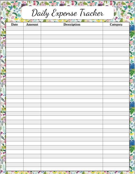 Free printable daily expense tracker Budget Spreadsheet, Budget Binder, Budget Planner, Monthly ...