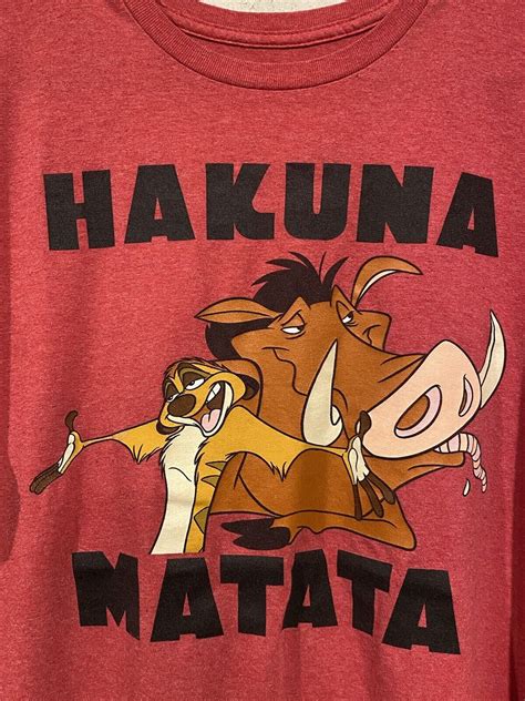 Disney Lion King Hakuna Matata Timon Pumbaa Red Graph… - Gem