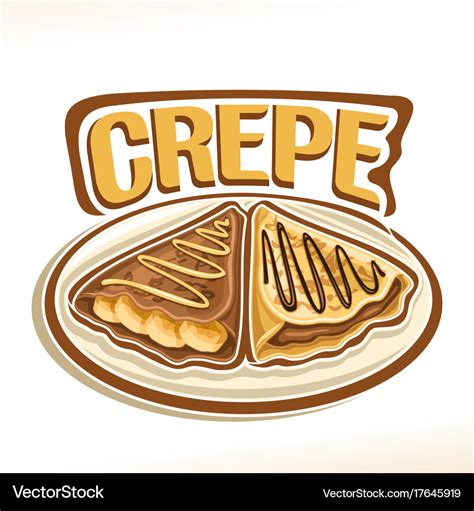 Logo for french crepe Royalty Free Vector Image