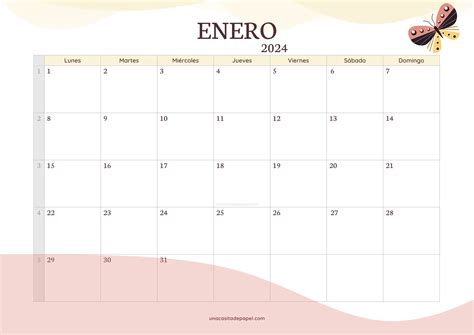 Calendario Enero 2024 FEA