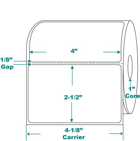 Compulabel 4x2-1/2" Direct Thermal Mobile Printer Labels (530796)