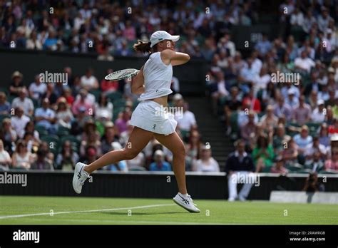 Iga Swiatek (Pol) during the 2023 Wimbledon Championships on July 3 ...