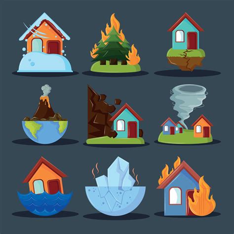 natural disasters cartoon 10426749 Vector Art at Vecteezy