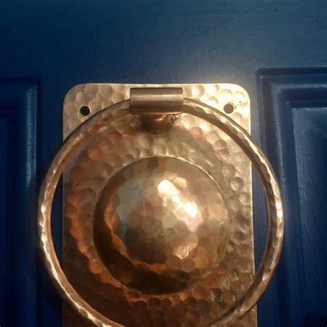 Handcrafted Hammered Copper Door Knocker