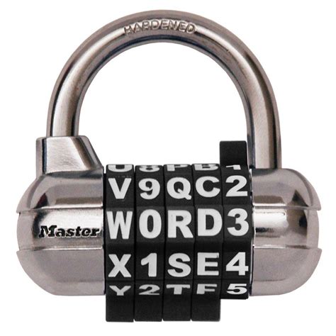 Master Lock Set-Your-Own 5-Dial Word/Number Combination Padlock ...