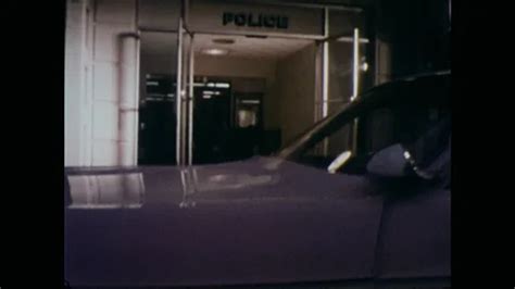 1970s: Police car in front of police sta... | Stock Video | Pond5